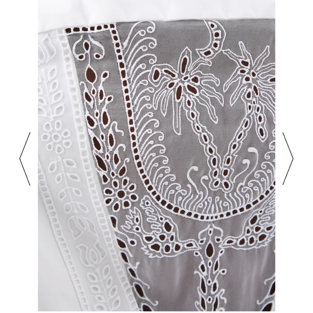 Givenchy Sheer Lace Back Long Sleeve Cotton Shirt Dress White Size 34 (US 2) - Picture 7 of 17